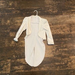 White linen tail coat